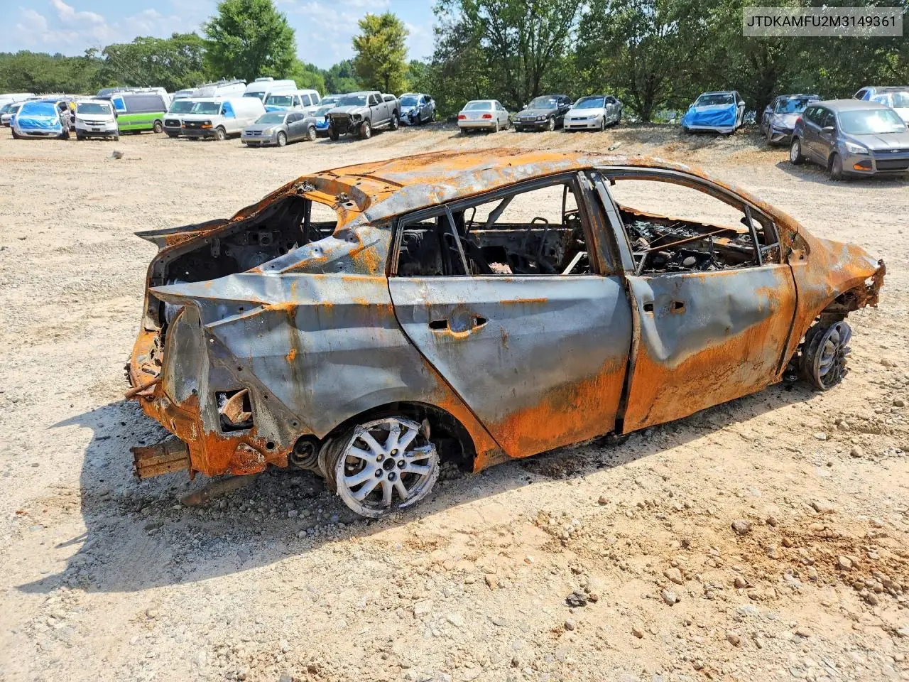 2021 Toyota Prius Le VIN: JTDKAMFU2M3149361 Lot: 58607936