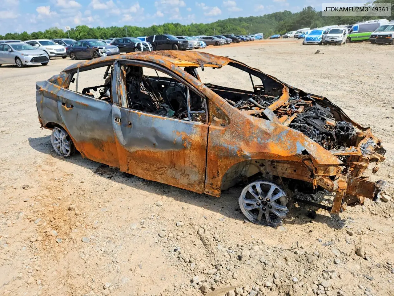 2021 Toyota Prius Le VIN: JTDKAMFU2M3149361 Lot: 58607936