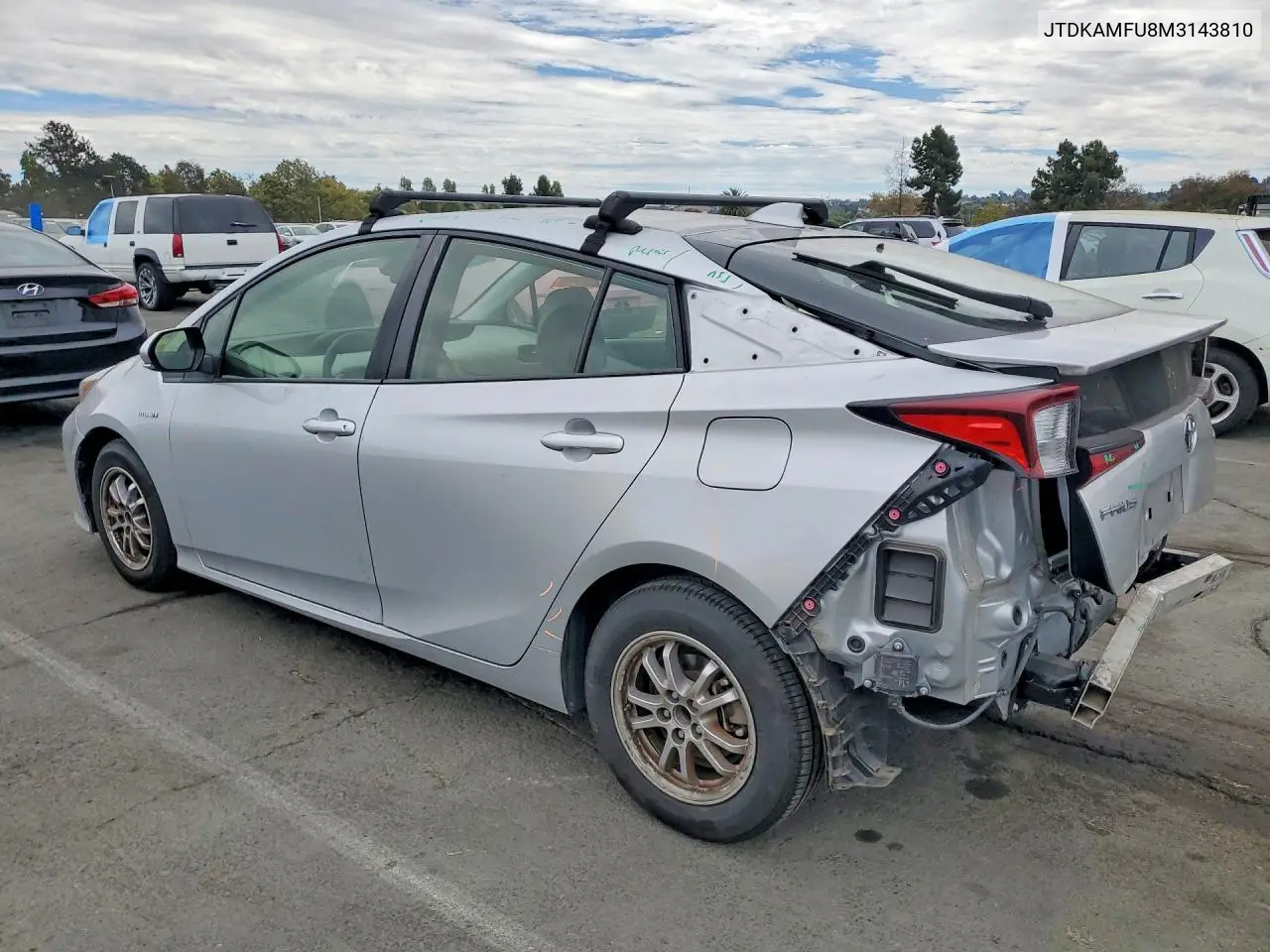 2021 Toyota Prius Le VIN: JTDKAMFU8M3143810 Lot: 61921906