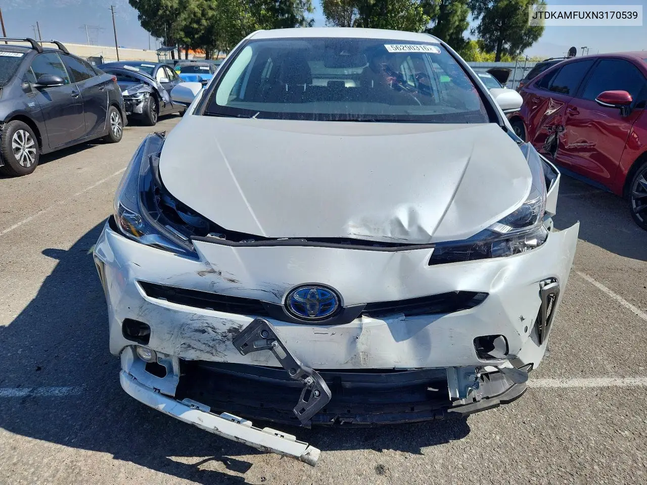2022 Toyota Prius Limited VIN: JTDKAMFUXN3170539 Lot: 56290316