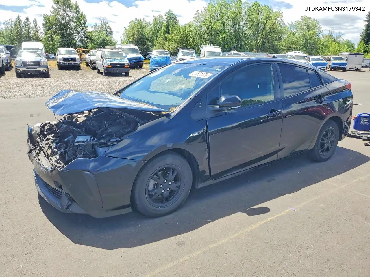 2022 Toyota Prius Le VIN: JTDKAMFU3N3179342 Lot: 57521176