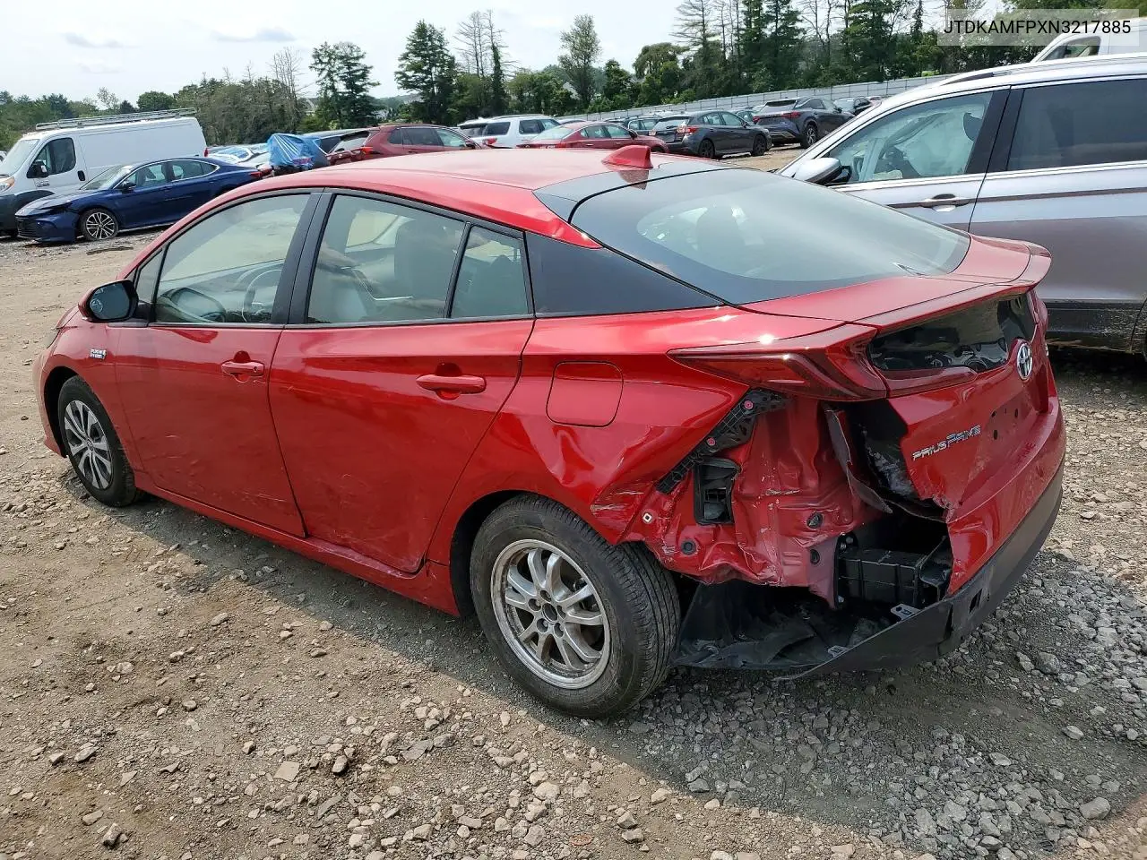 2022 Toyota Prius Prime Xle VIN: JTDKAMFPXN3217885 Lot: 60670036