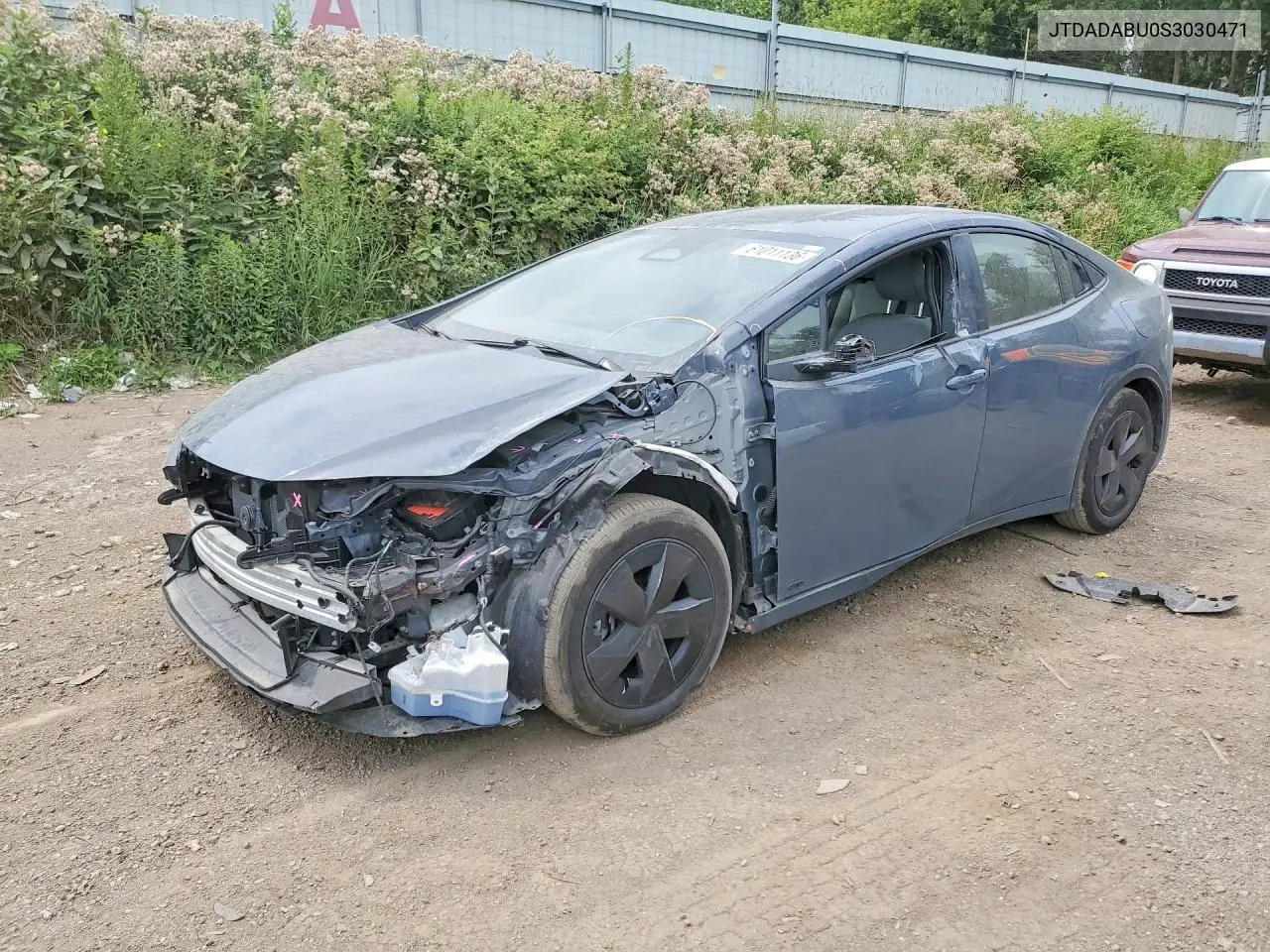 2025 Toyota Prius VIN: JTDADABU0S3030471 Lot: 61011136