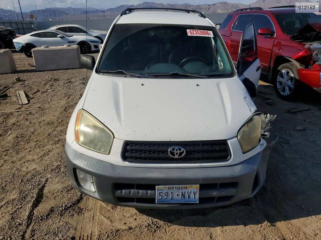 2001 Toyota Rav4 Base VIN: 012152 Lot: 62353066