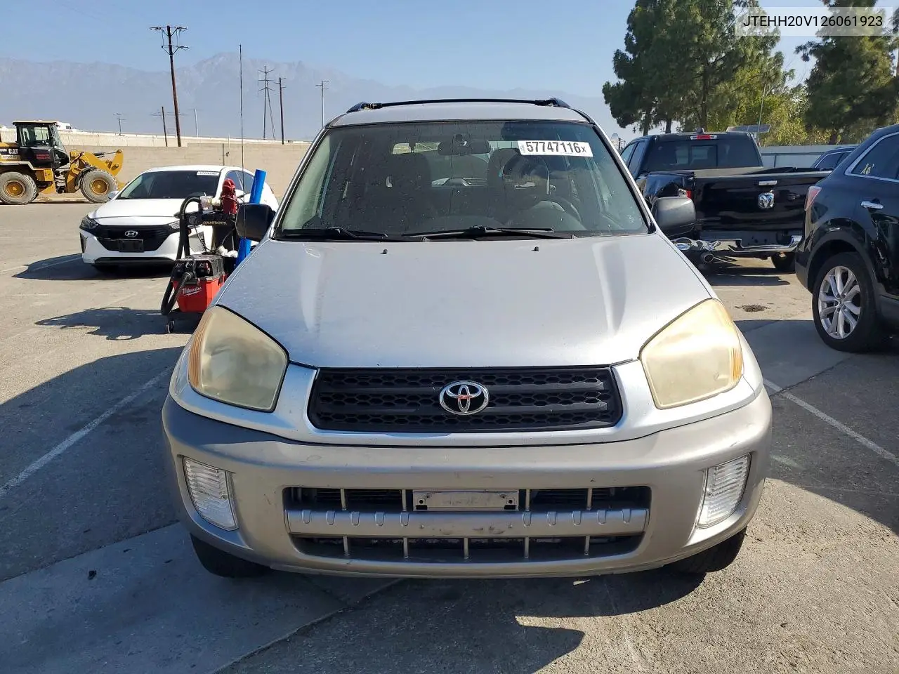 2002 Toyota Rav4 Base VIN: JTEHH20V126061923 Lot: 57747116