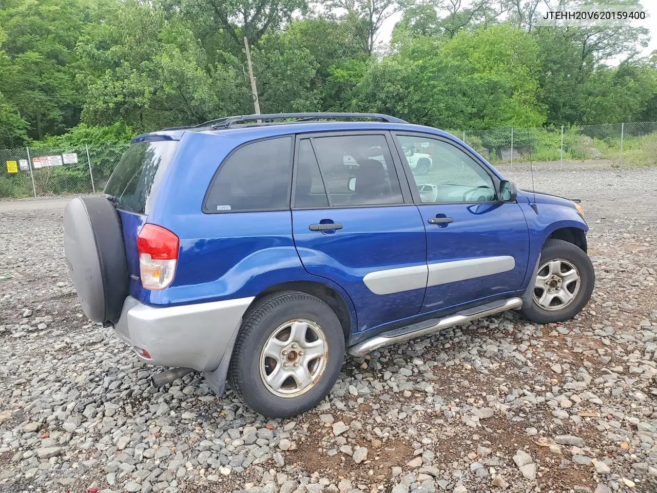 2002 Toyota Rav4 Base VIN: JTEHH20V620159400 Lot: 58379066