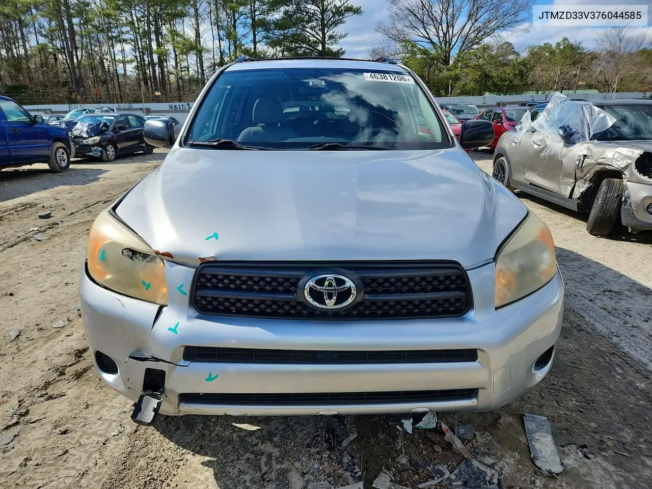 2007 Toyota Rav4 Base VIN: JTMZD33V376044585 Lot: 46381206
