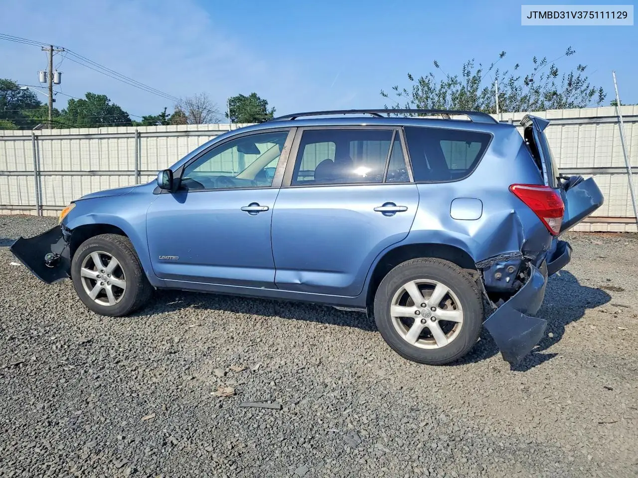 2007 Toyota Rav4 Limited VIN: JTMBD31V375111129 Lot: 60767416