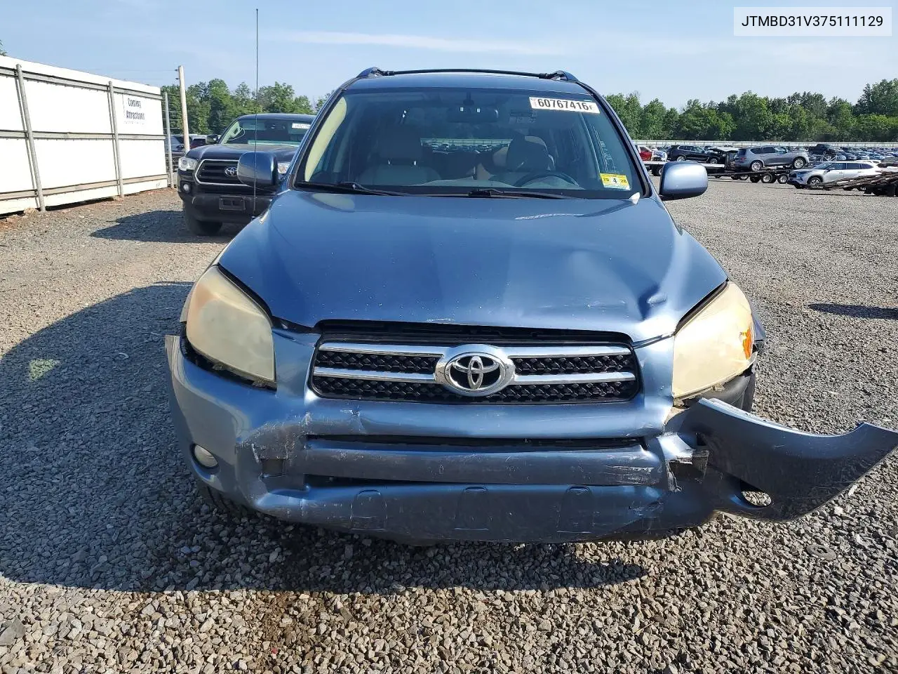 2007 Toyota Rav4 Limited VIN: JTMBD31V375111129 Lot: 60767416