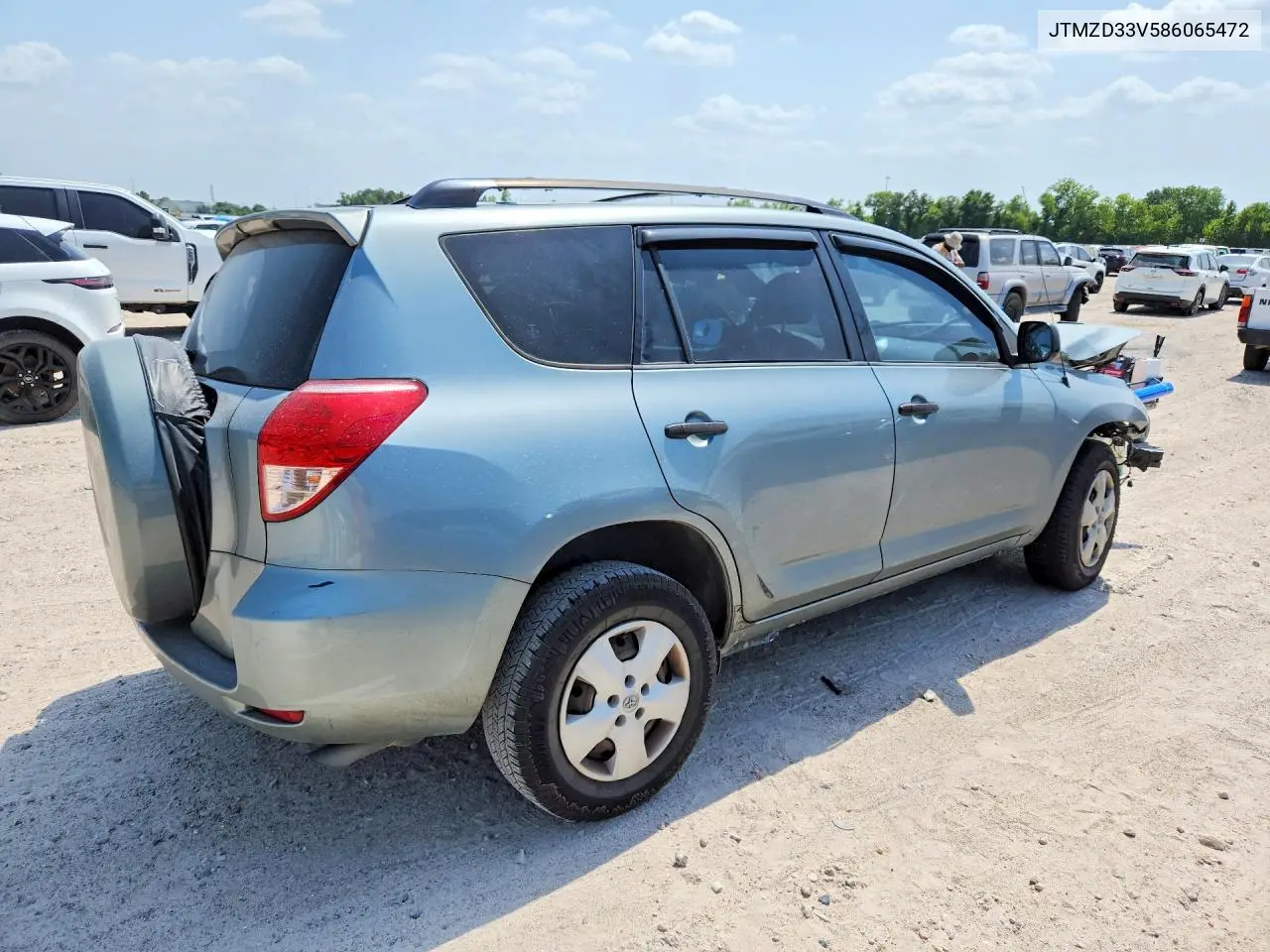 2008 Toyota Rav4 Base VIN: JTMZD33V586065472 Lot: 61066906