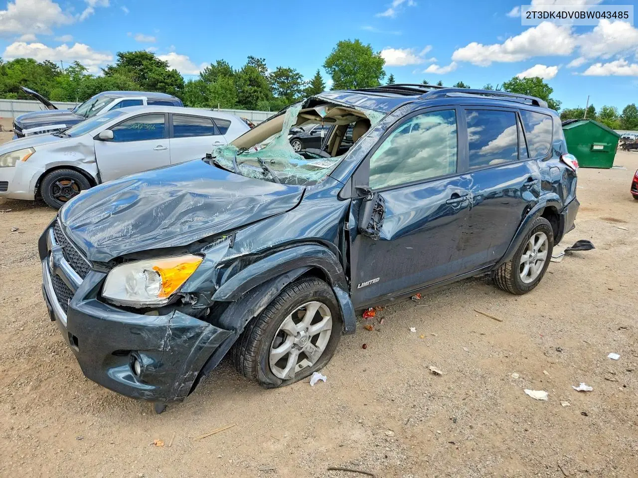 2011 Toyota Rav4 Limited VIN: 2T3DK4DV0BW043485 Lot: 58224336