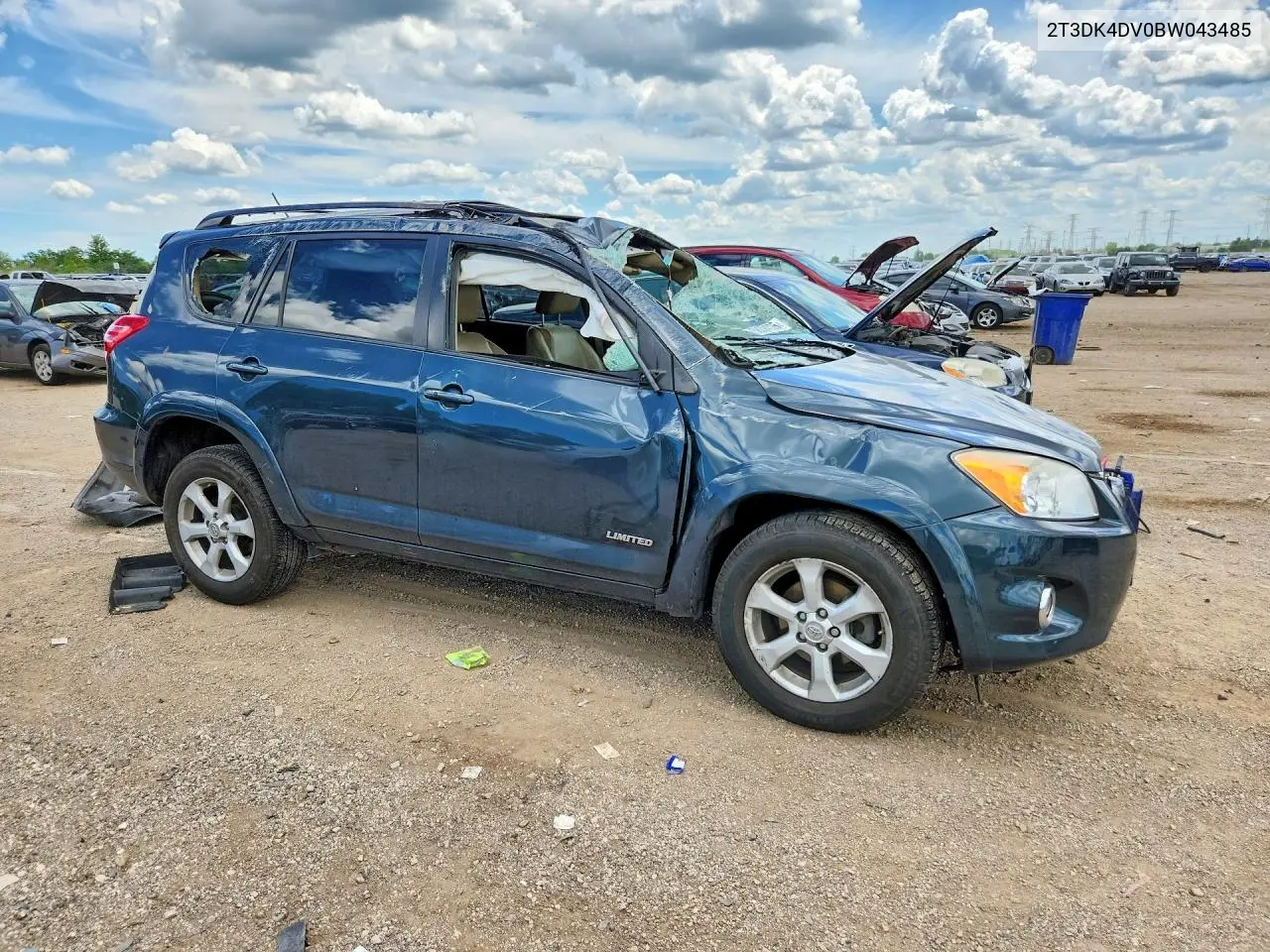 2011 Toyota Rav4 Limited VIN: 2T3DK4DV0BW043485 Lot: 58224336