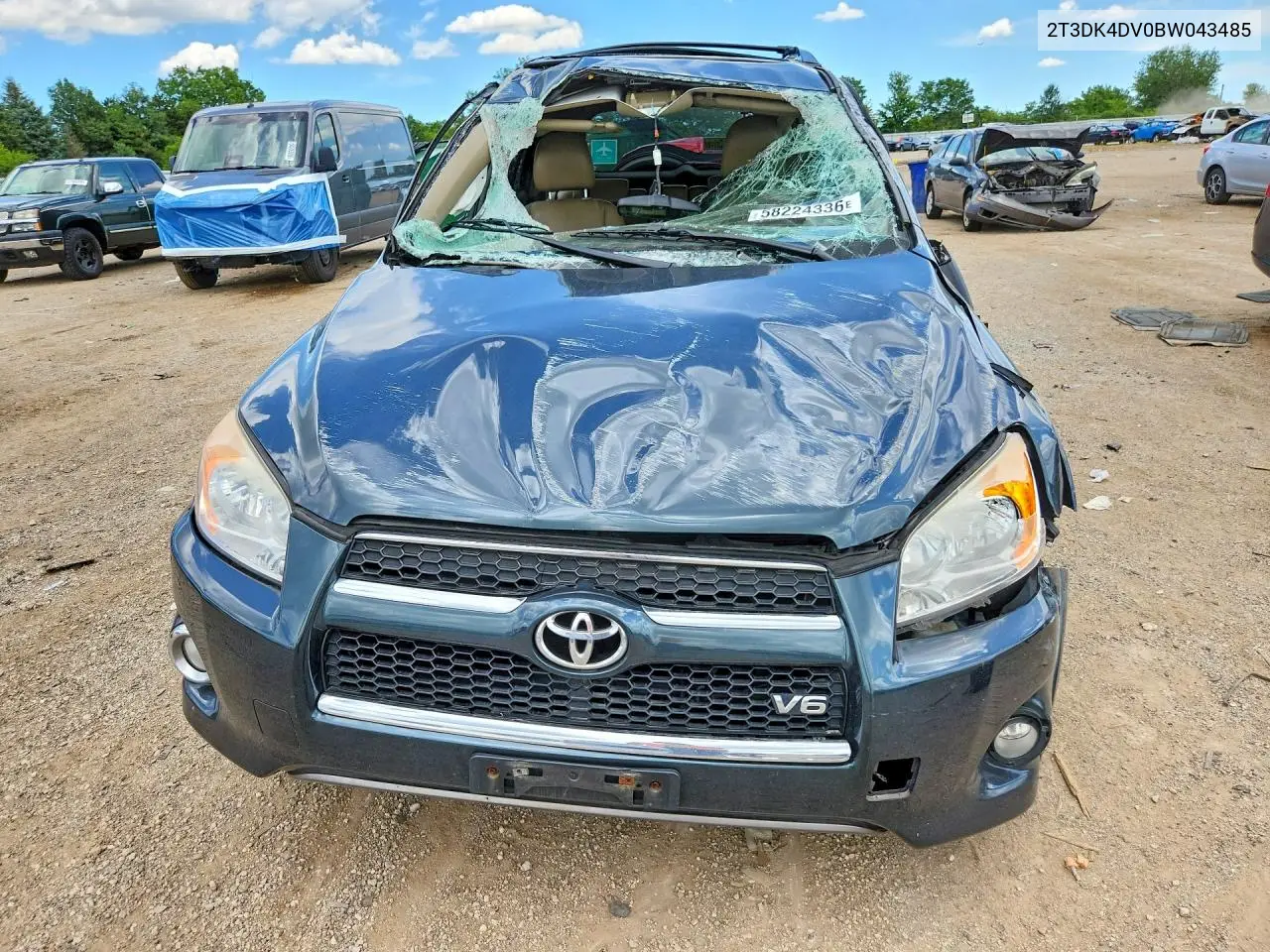 2011 Toyota Rav4 Limited VIN: 2T3DK4DV0BW043485 Lot: 58224336