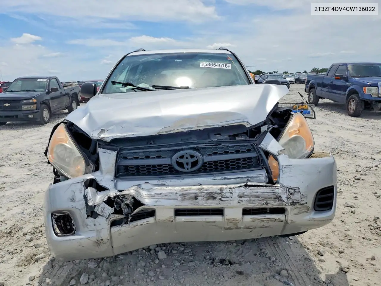 2012 Toyota Rav4 Base VIN: 2T3ZF4DV4CW136022 Lot: 58654616