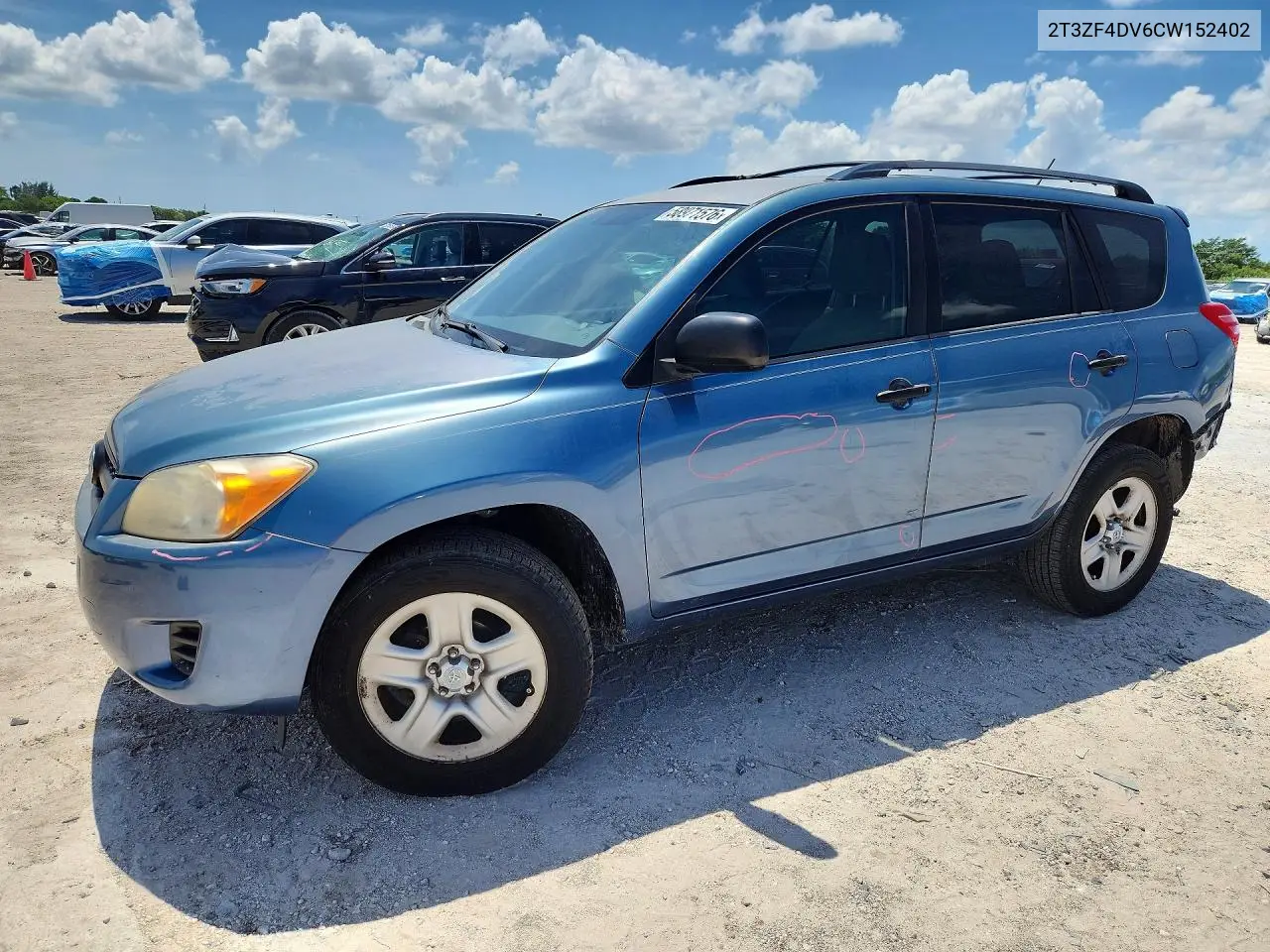 2012 Toyota Rav4 Base VIN: 2T3ZF4DV6CW152402 Lot: 58971576