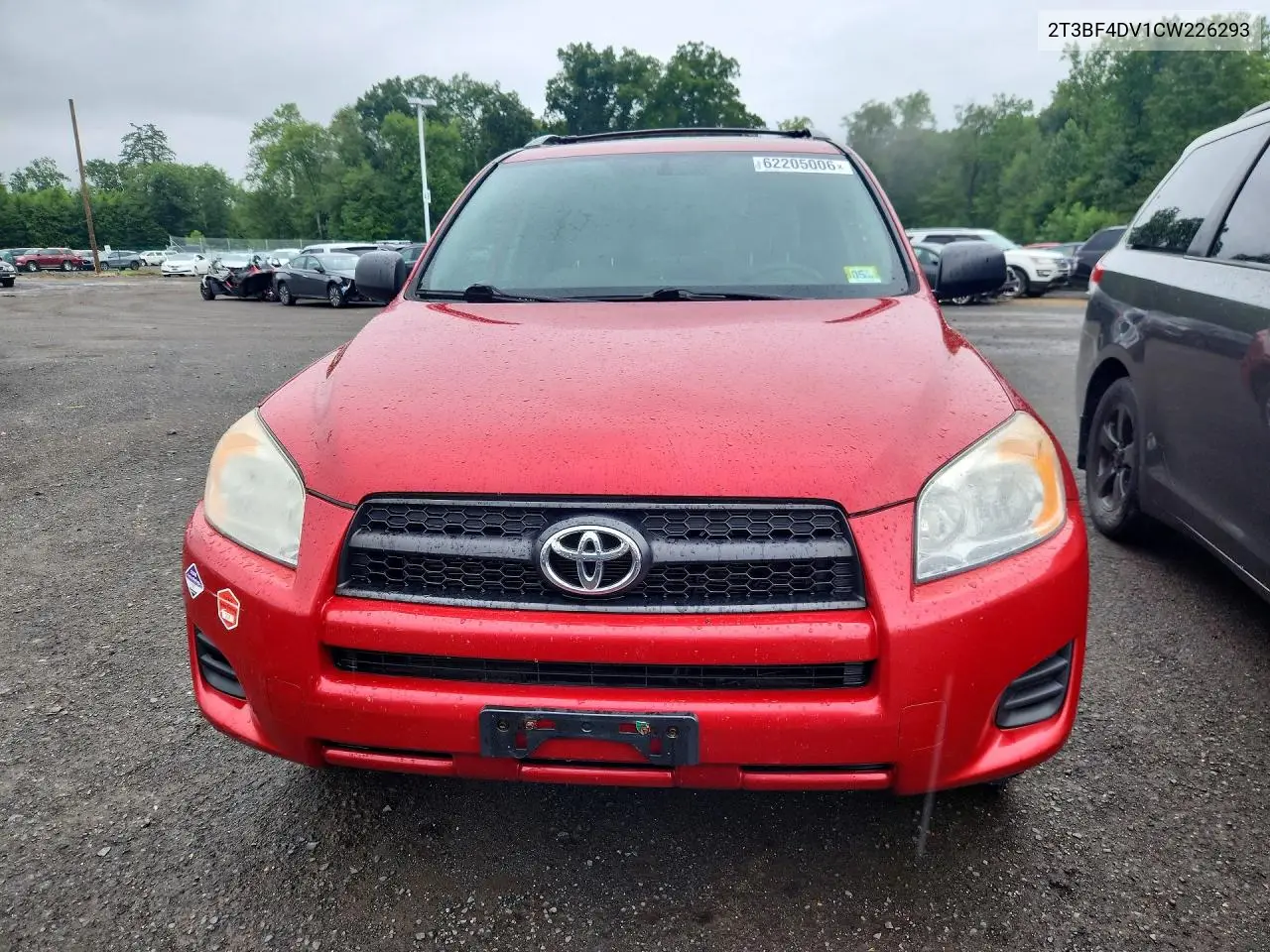 2012 Toyota Rav4 Base VIN: 2T3BF4DV1CW226293 Lot: 62205006