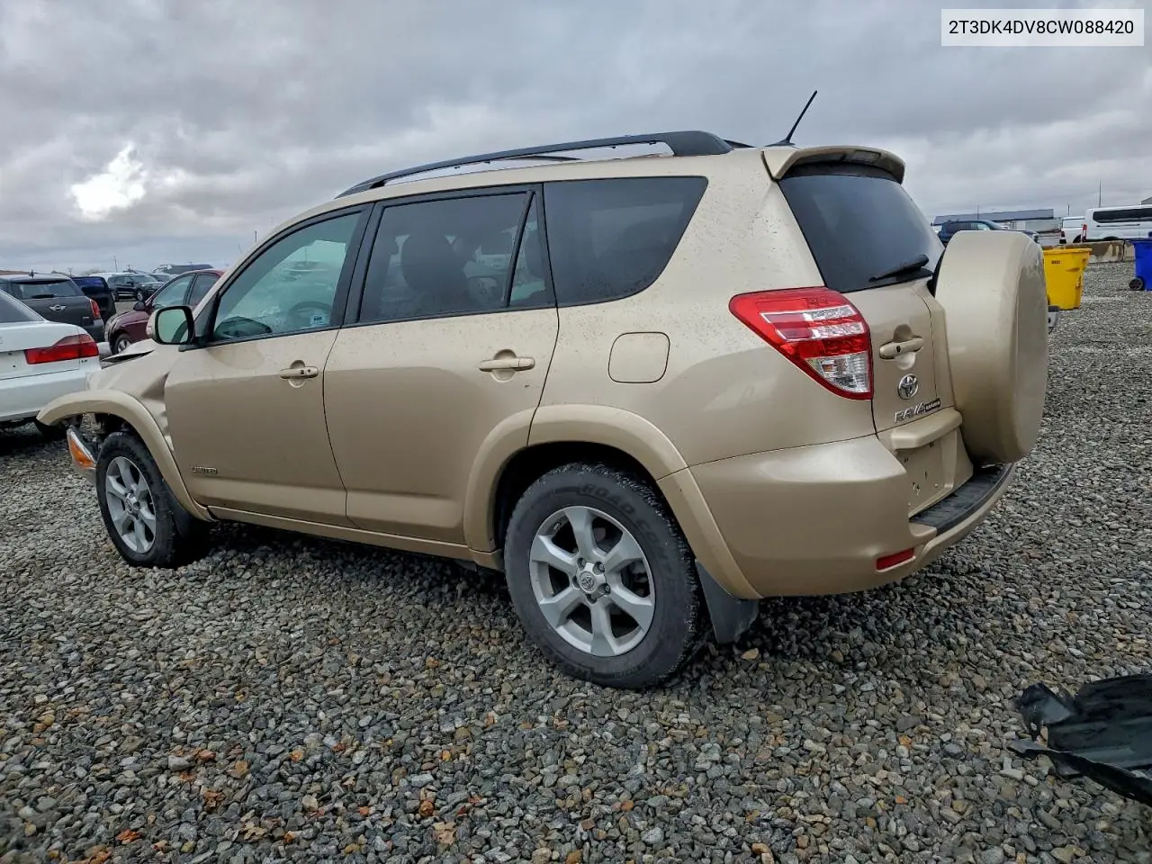 2T3DK4DV8CW088420 2012 Toyota Rav4 Limited