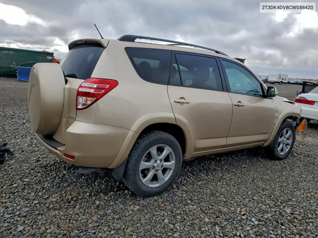 2T3DK4DV8CW088420 2012 Toyota Rav4 Limited