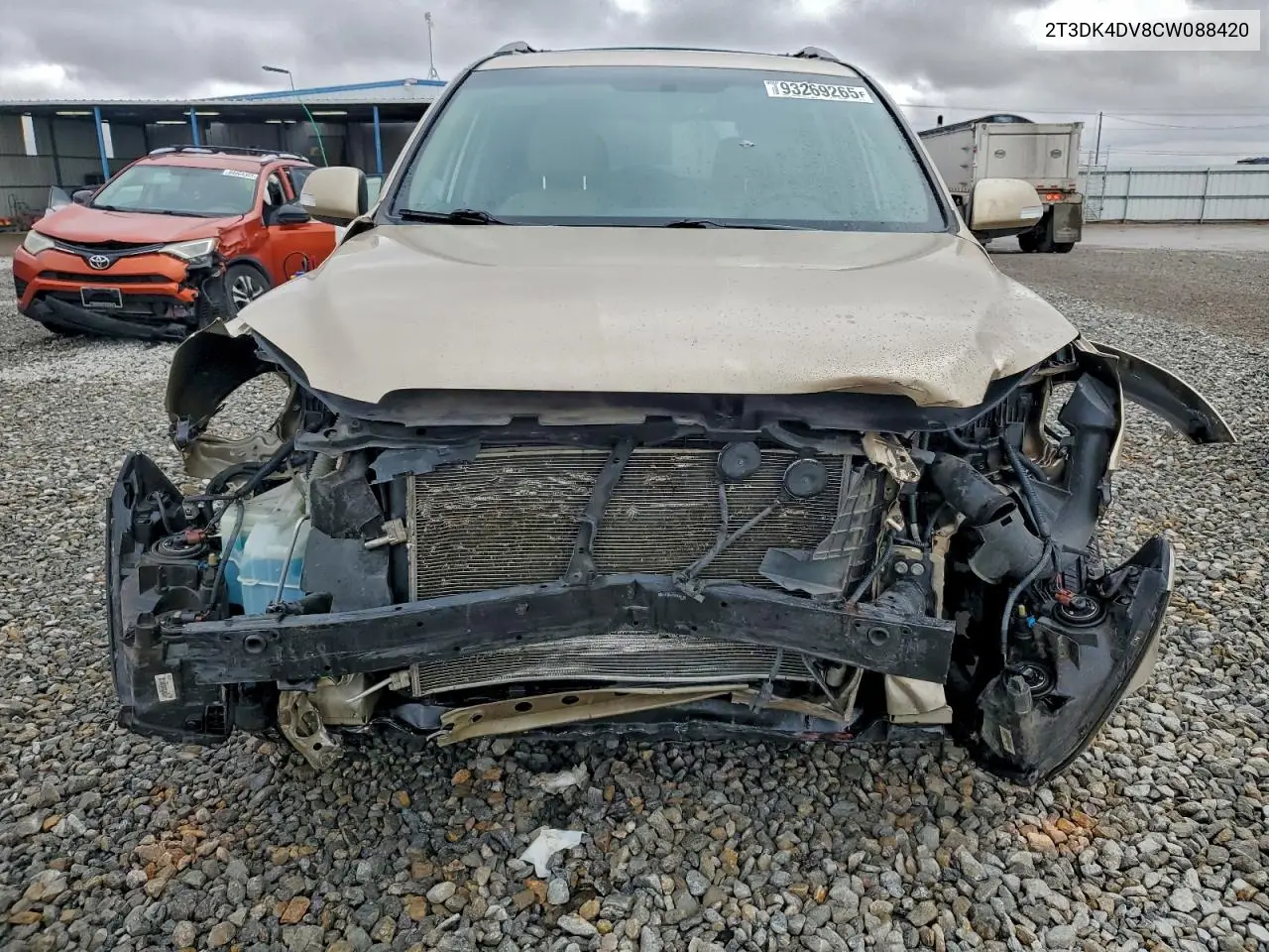 2T3DK4DV8CW088420 2012 Toyota Rav4 Limited