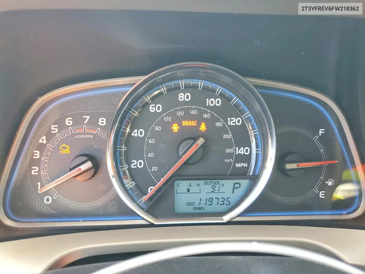 2015 Toyota Rav4 Limited VIN: 2T3YFREV6FW218362 Lot: 60679806