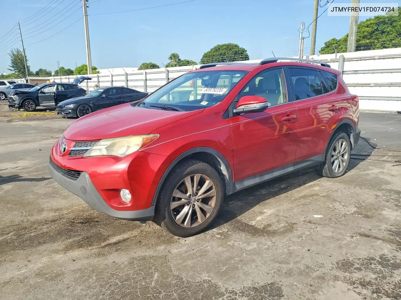 2015 Toyota Rav4 Limited VIN: JTMYFREV1FD074734 Lot: 60979226