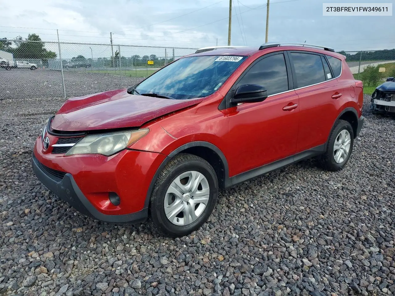 2015 Toyota Rav4 Le VIN: 2T3BFREV1FW349611 Lot: 61603796