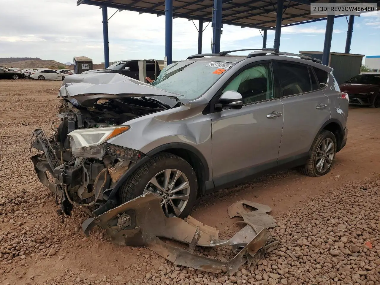 2016 Toyota Rav4 Limited VIN: 2T3DFREV3GW486480 Lot: 58778966