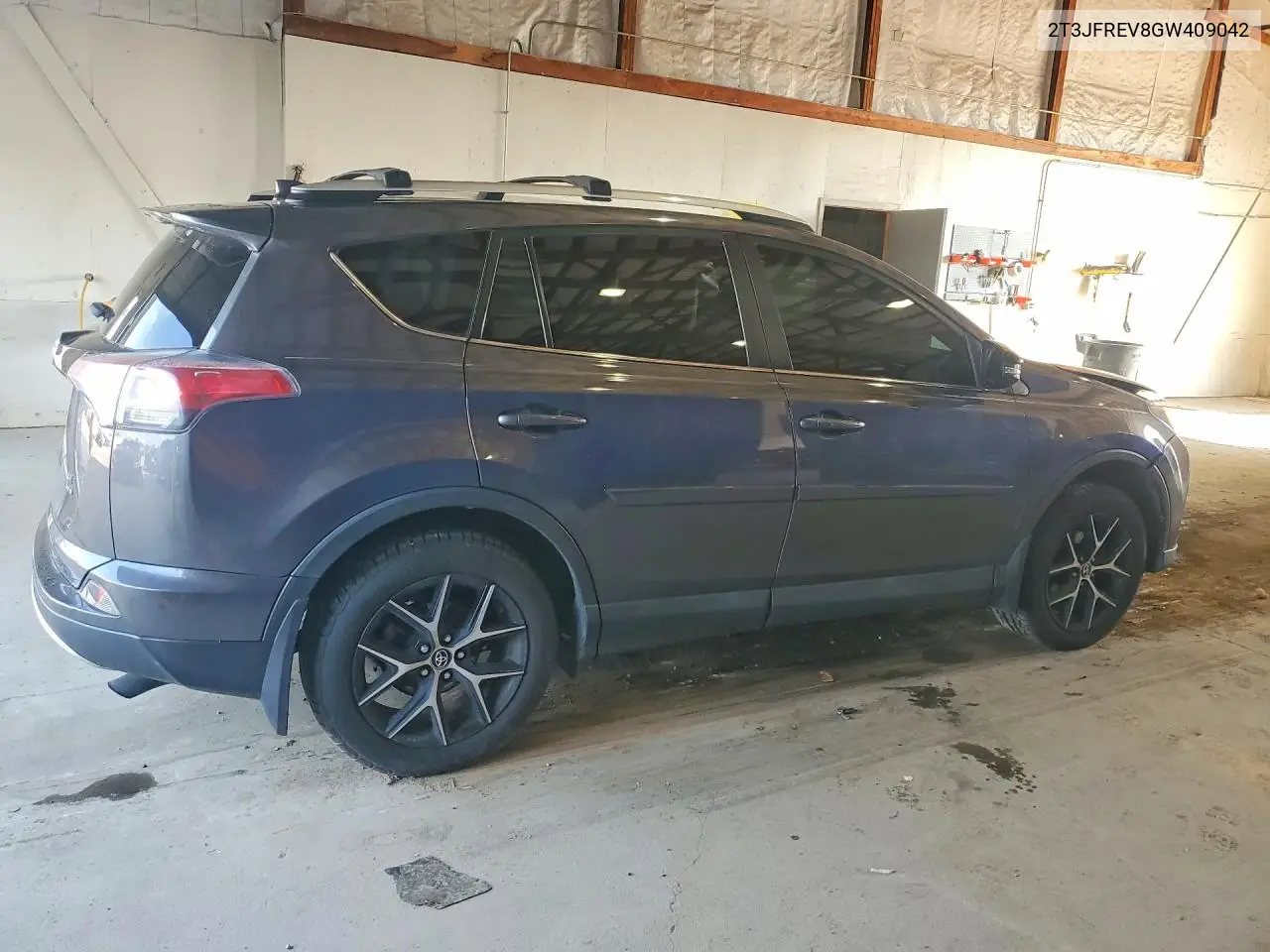 2016 Toyota Rav4 Se VIN: 2T3JFREV8GW409042 Lot: 61760386
