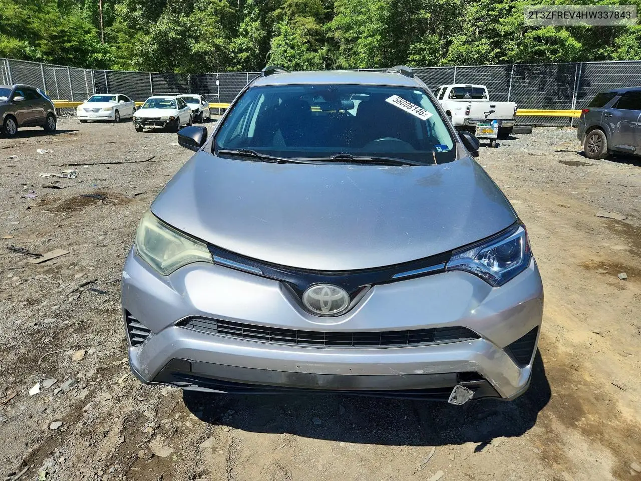 2017 Toyota Rav4 Le VIN: 2T3ZFREV4HW337843 Lot: 58008146