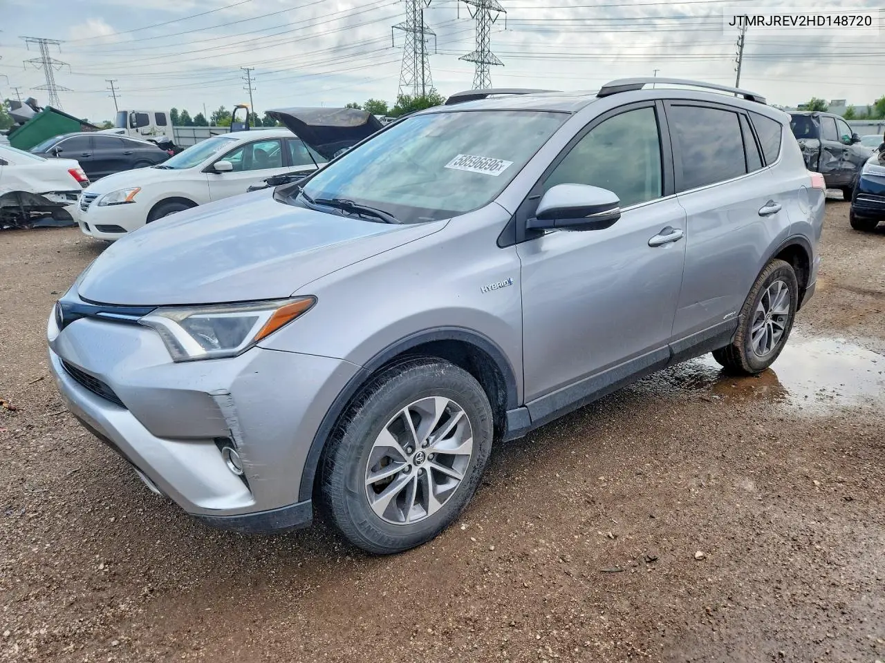 2017 Toyota Rav4 Hybrid Xle VIN: JTMRJREV2HD148720 Lot: 58596696