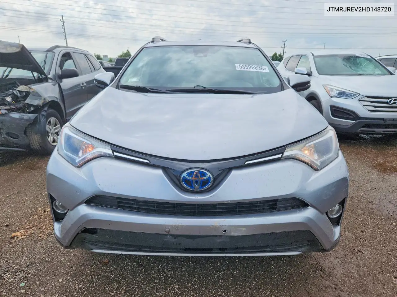 2017 Toyota Rav4 Hybrid Xle VIN: JTMRJREV2HD148720 Lot: 58596696