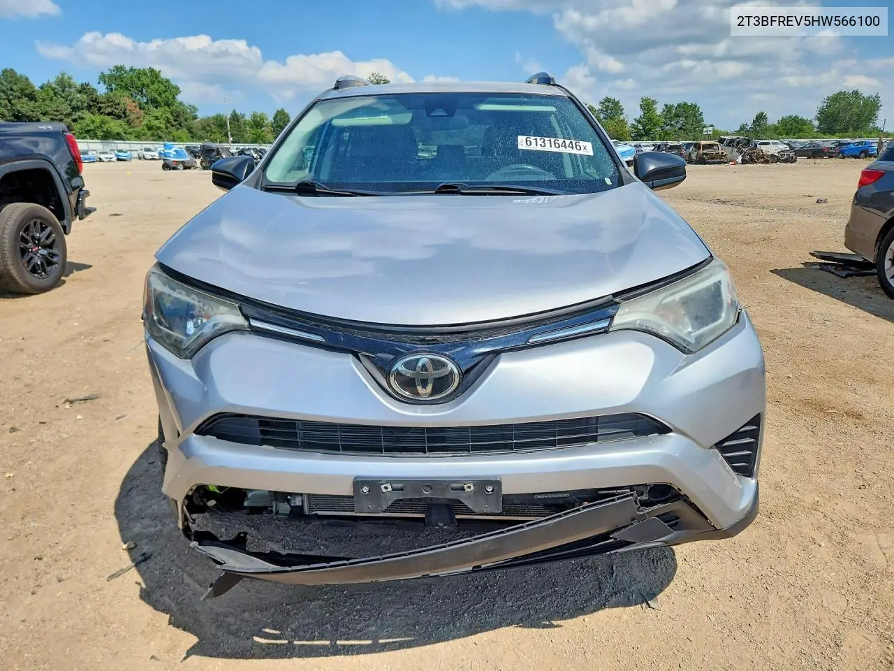 2017 Toyota Rav4 Le VIN: 2T3BFREV5HW566100 Lot: 61316446