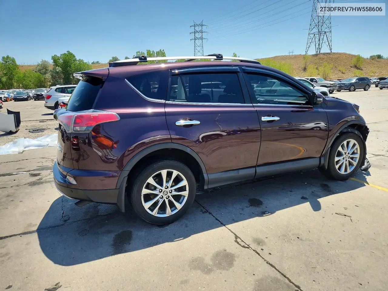 2017 Toyota Rav4 Limited VIN: 2T3DFREV7HW558606 Lot: 61953106