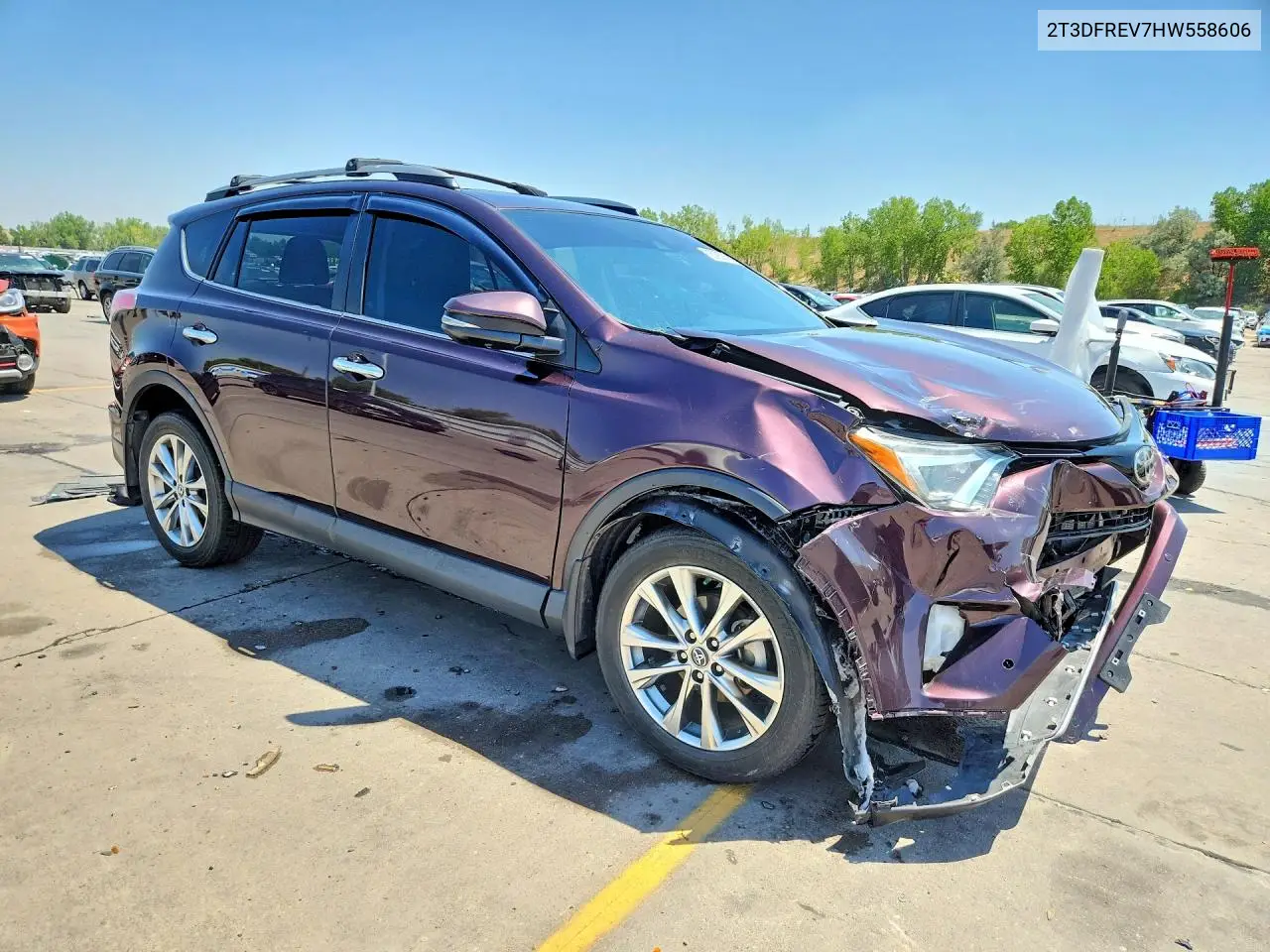 2017 Toyota Rav4 Limited VIN: 2T3DFREV7HW558606 Lot: 61953106