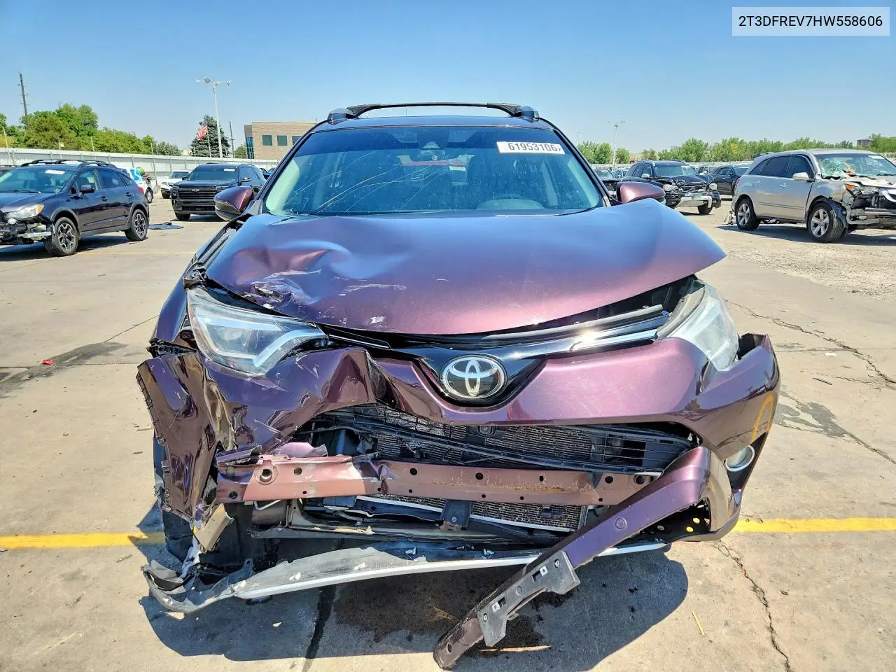 2017 Toyota Rav4 Limited VIN: 2T3DFREV7HW558606 Lot: 61953106