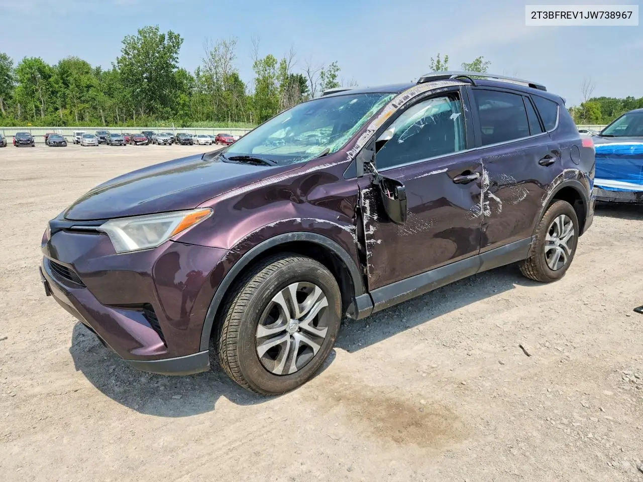 2018 Toyota Rav4 Le VIN: 2T3BFREV1JW738967 Lot: 60014596