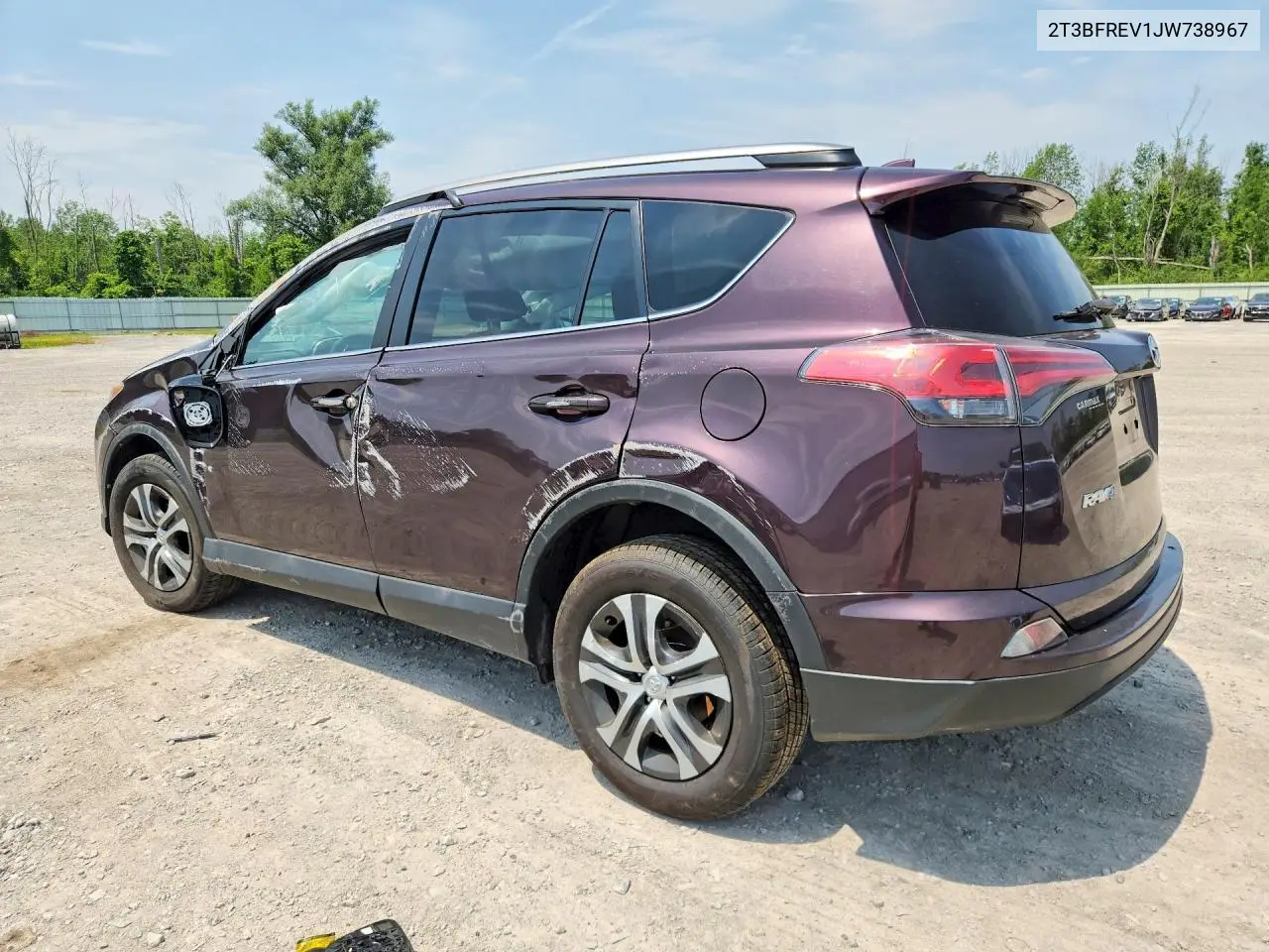2018 Toyota Rav4 Le VIN: 2T3BFREV1JW738967 Lot: 60014596