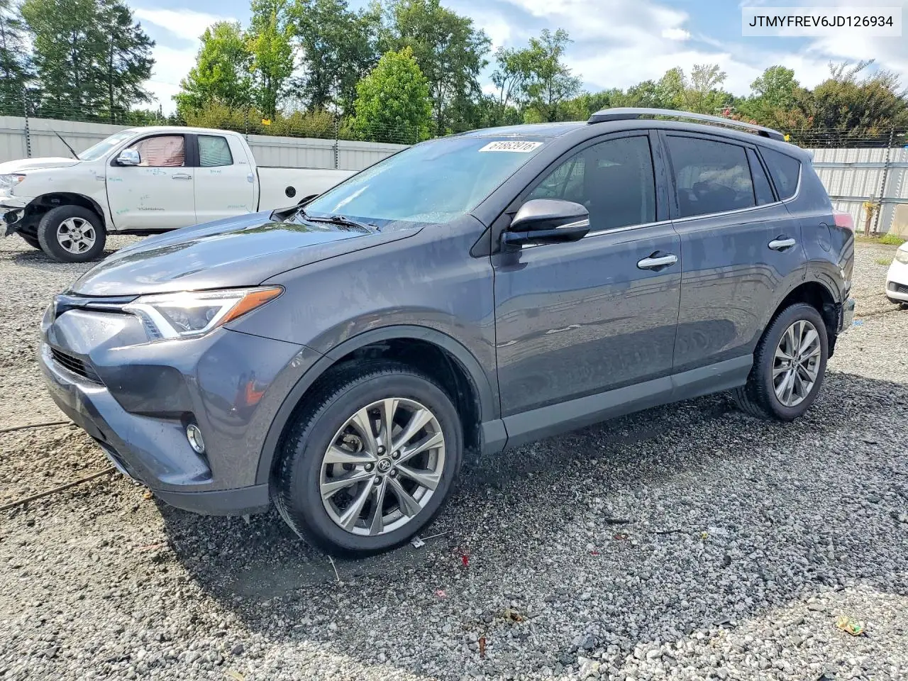 2018 Toyota Rav4 Limited VIN: JTMYFREV6JD126934 Lot: 61863916
