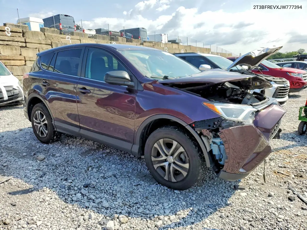 2018 Toyota Rav4 Le VIN: 2T3BFREVXJW777394 Lot: 61934646
