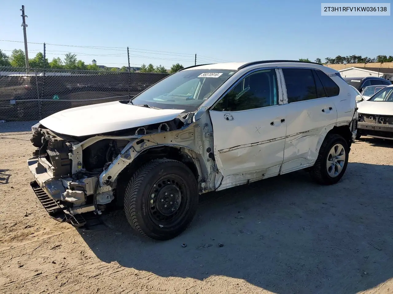2T3H1RFV1KW036138 2019 Toyota Rav4 Le
