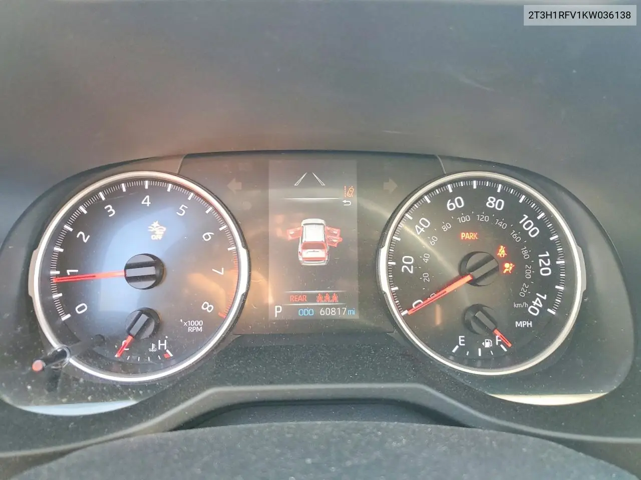 2T3H1RFV1KW036138 2019 Toyota Rav4 Le