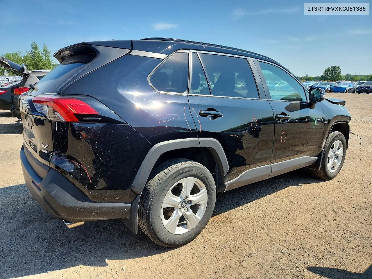 2019 Toyota Rav4 Xle VIN: 2T3R1RFVXKC051386 Lot: 58887166