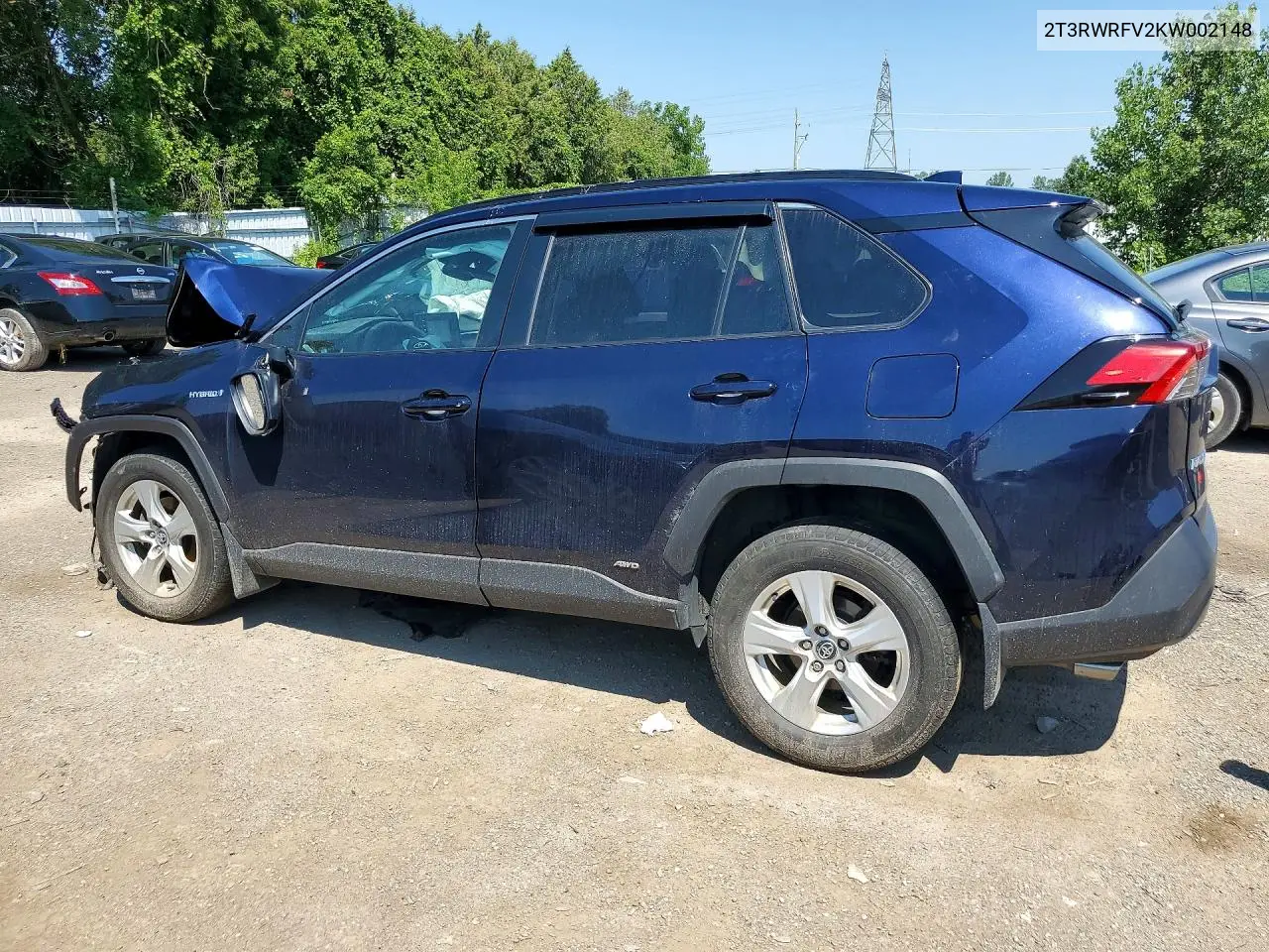 2019 Toyota Rav4 Hybrid Xle VIN: 2T3RWRFV2KW002148 Lot: 60559266