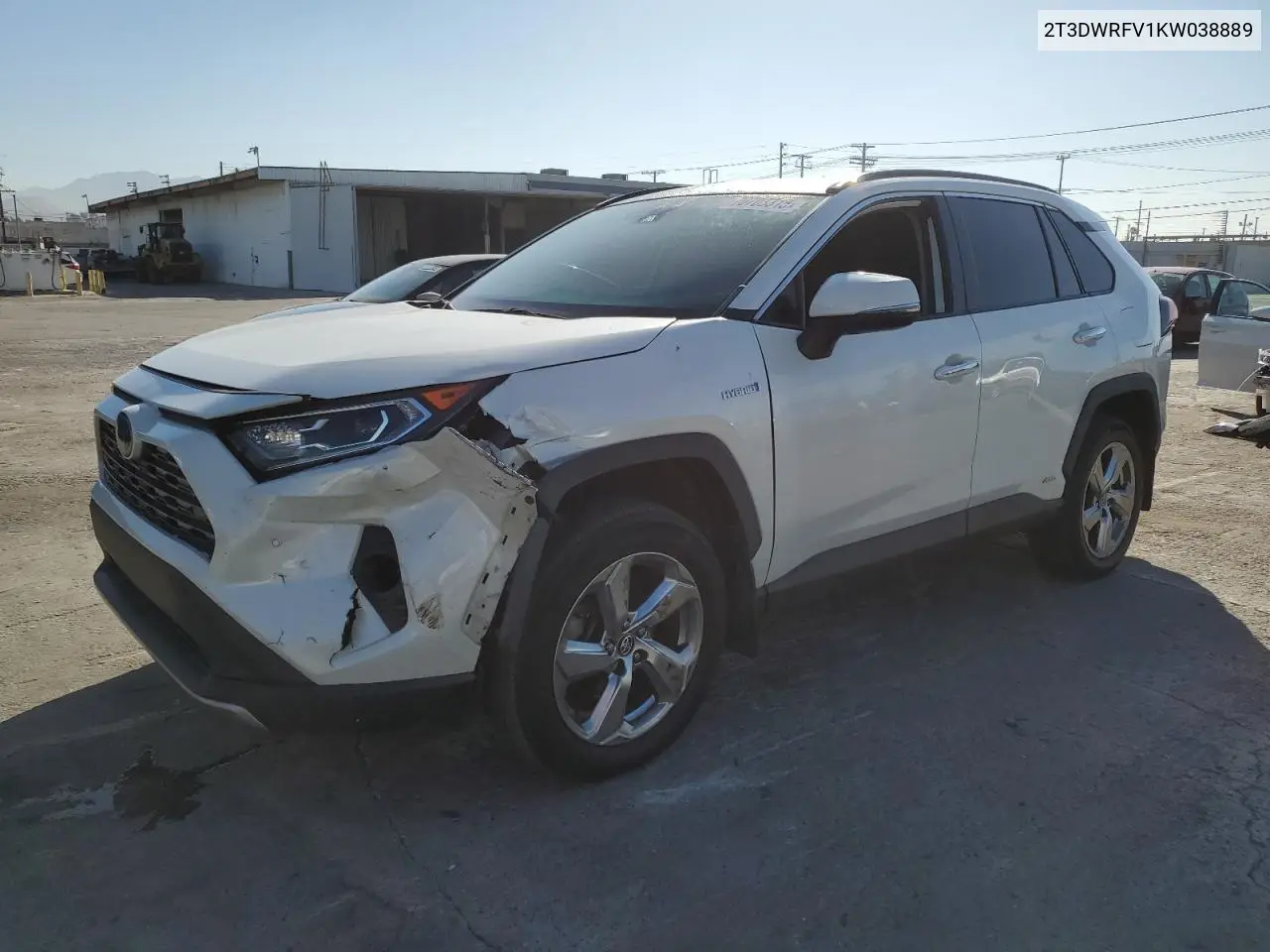 2T3DWRFV1KW038889 2019 Toyota Rav4 Limited