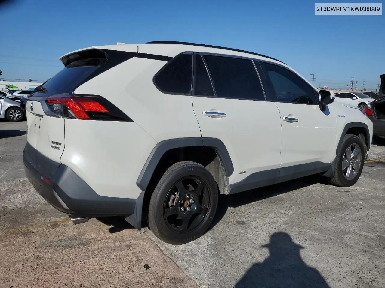 2T3DWRFV1KW038889 2019 Toyota Rav4 Limited