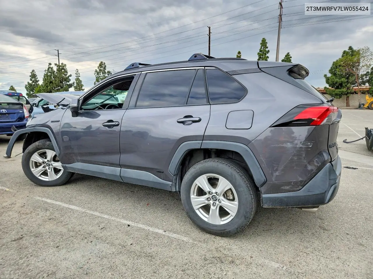 2020 Toyota Rav4 Le VIN: 2T3MWRFV7LW055424 Lot: 52433786
