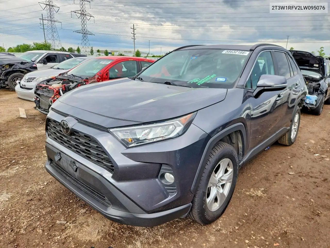 2020 Toyota Rav4 Xle VIN: 2T3W1RFV2LW095076 Lot: 58632166