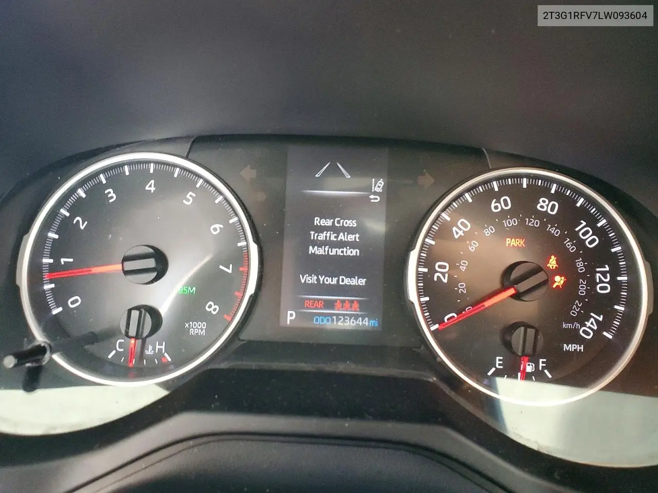 2020 Toyota Rav4 Le VIN: 2T3G1RFV7LW093604 Lot: 61560826