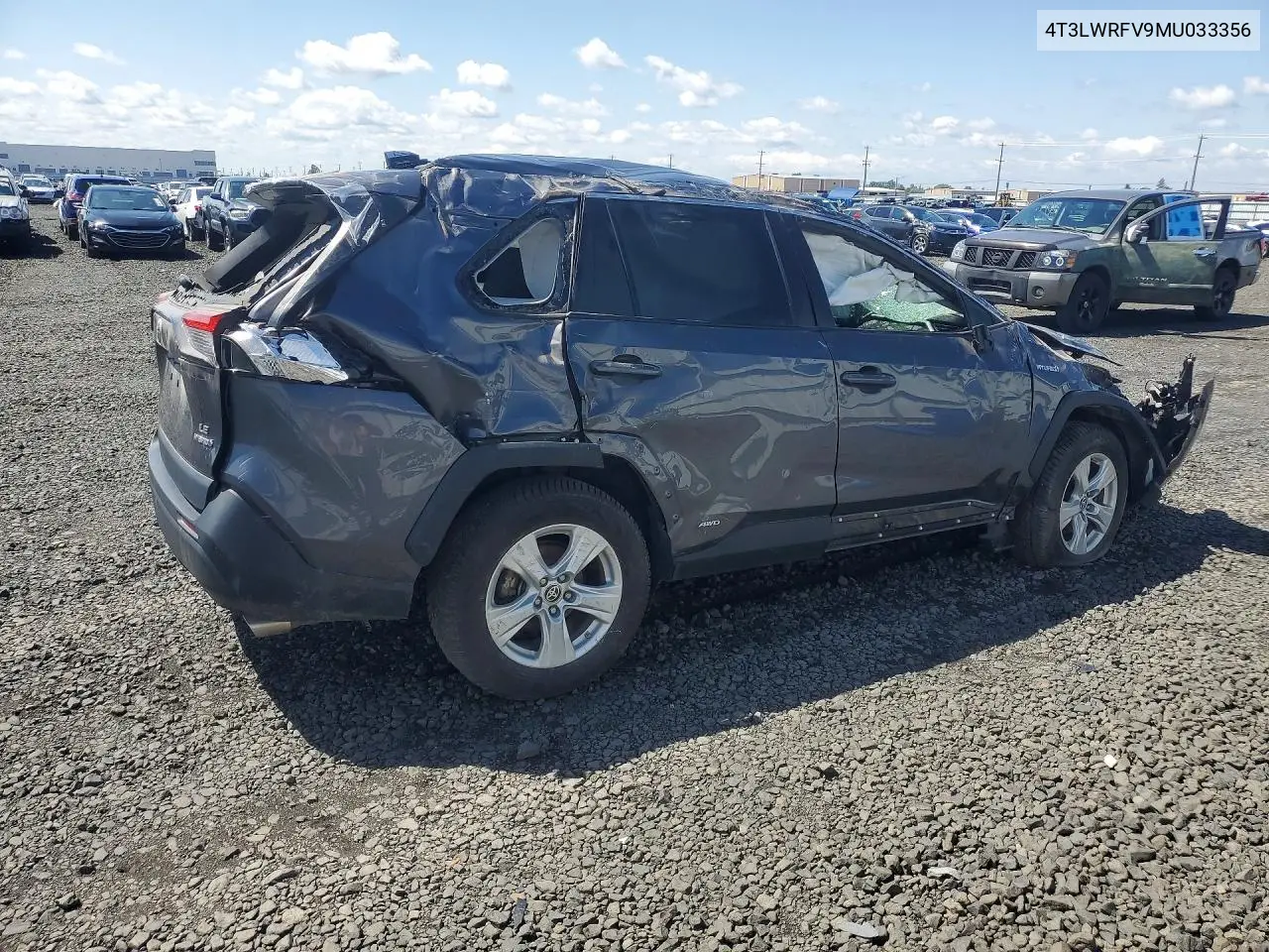 4T3LWRFV9MU033356 2021 Toyota Rav4 Le