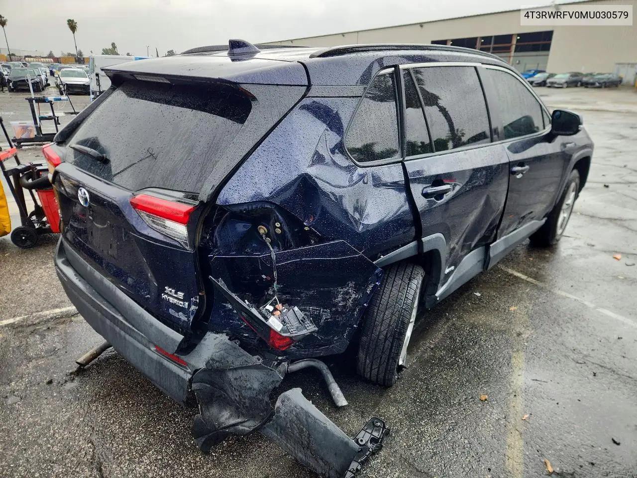 2021 Toyota Rav4 Hybrid Xle VIN: 4T3RWRFV0MU030579 Lot: 77532125